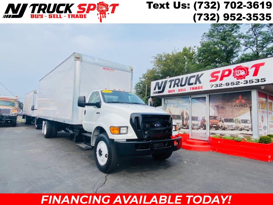 2015 Ford Super Duty F-750 Straight Frame 26 FEET DRY BOX + CUMMINS ENGINE + RAMP + NO CDL, available for sale in South Amboy, New Jersey | NJ Truck Spot. South Amboy, New Jersey