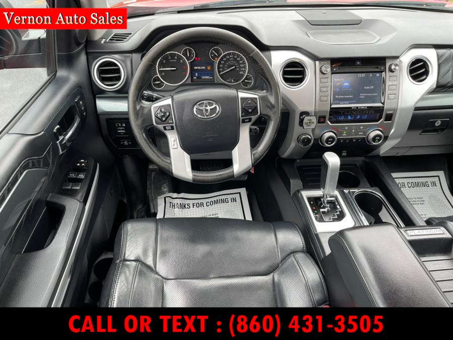 Used Toyota Tundra 4WD Truck CrewMax 5.7L V8 6-Spd AT Platinum (Natl) 2014 | Vernon Auto Sale & Service. Manchester, Connecticut Used Toyota Tundra 4WD Truck CrewMax 5.7L V8 6-Spd AT Platinum (Natl) 2014 | Vernon Auto Sale & Service. Manchester, Connecticut