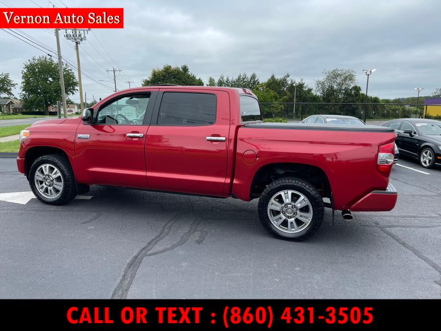 Used Toyota Tundra 4WD Truck CrewMax 5.7L V8 6-Spd AT Platinum (Natl) 2014 | Vernon Auto Sale & Service. Manchester, Connecticut Used Toyota Tundra 4WD Truck CrewMax 5.7L V8 6-Spd AT Platinum (Natl) 2014 | Vernon Auto Sale & Service. Manchester, Connecticut