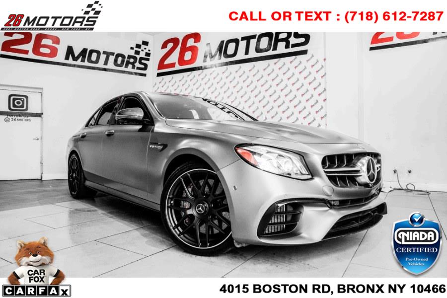 Used Mercedes-Benz E-Class AMG E 63 S 4MATIC+ Sedan 2019 | 26 Motors Corp. Bronx, New York Used Mercedes-Benz E-Class AMG E 63 S 4MATIC+ Sedan 2019 | 26 Motors Corp. Bronx, New York