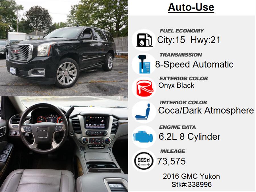 Used GMC Yukon Denali 2016 | Autouse. Andover, Massachusetts Used GMC Yukon Denali 2016 | Autouse. Andover, Massachusetts