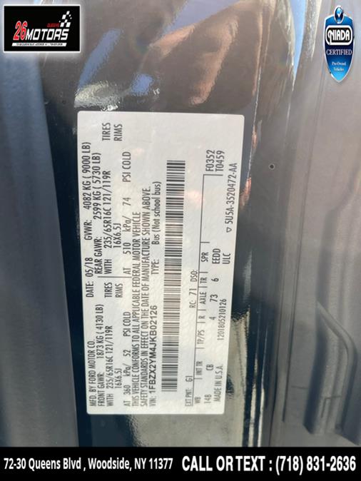 Used Ford Transit Passenger Wagon T-350 148" Low Roof XLT Sliding RH Dr 2018 | 26 Motors Queens. Woodside, New York Used Ford Transit Passenger Wagon T-350 148" Low Roof XLT Sliding RH Dr 2018 | 26 Motors Queens. Woodside, New York