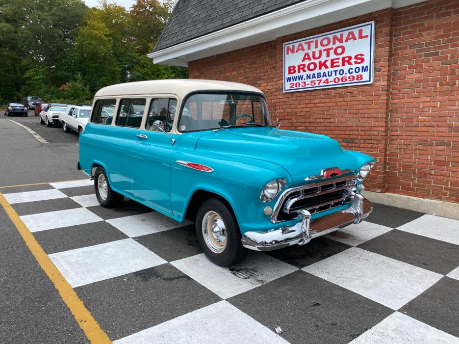 1957 Chevrolet Suburban wagon 3100, available for sale in Waterbury, Connecticut | National Auto Brokers, Inc.. Waterbury, Connecticut