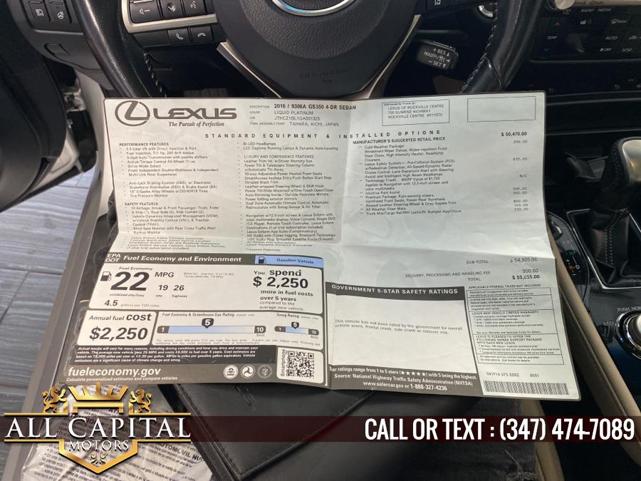2016 Lexus GS 350 4dr Sdn AWD, available for sale in Brooklyn, New York | All Capital Motors. Brooklyn, New York 2016 Lexus GS 350 4dr Sdn AWD, available for sale in Brooklyn, New York | All Capital Motors. Brooklyn, New York