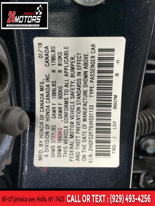 Used Honda Civic EX EX CVT 2018 | Jamaica 26 Motors. Hollis, New York Used Honda Civic EX EX CVT 2018 | Jamaica 26 Motors. Hollis, New York