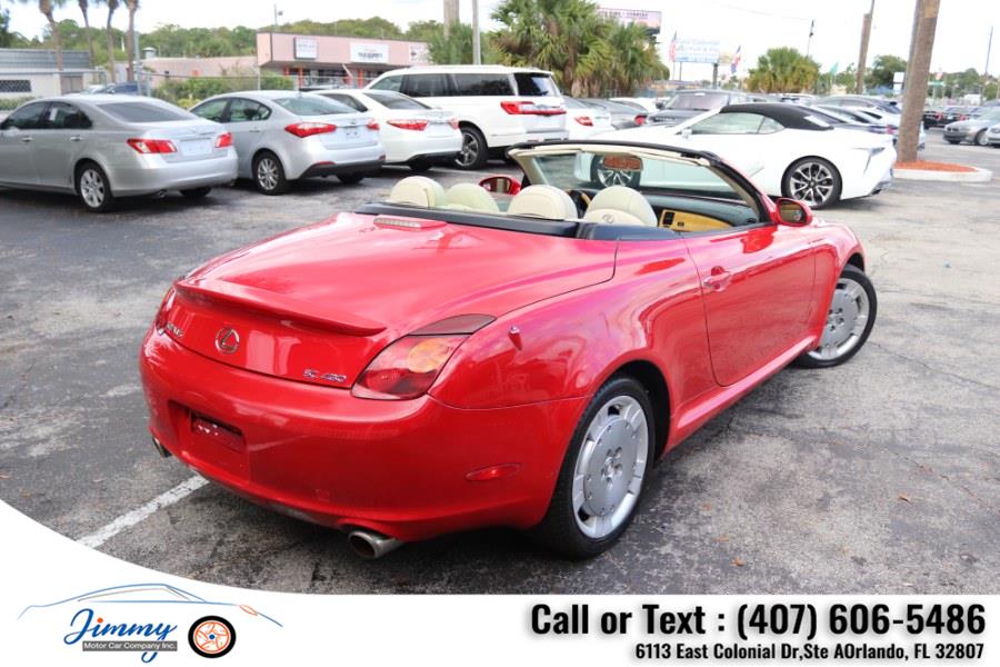 Used Lexus SC 430 2dr Convertible 2002 | Jimmy Motor Car Company Inc. Orlando, Florida Used Lexus SC 430 2dr Convertible 2002 | Jimmy Motor Car Company Inc. Orlando, Florida