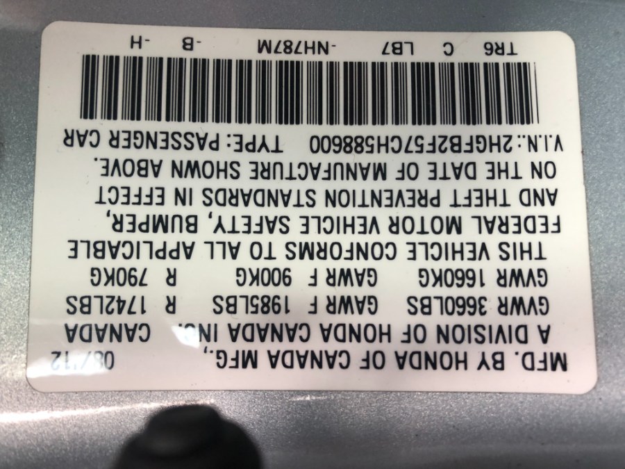 2012 Honda Civic Sdn 4dr Auto LX PZEV, available for sale in Bristol, Connecticut | Bristol Auto Center LLC. Bristol, Connecticut 2012 Honda Civic Sdn 4dr Auto LX PZEV, available for sale in Bristol, Connecticut | Bristol Auto Center LLC. Bristol, Connecticut