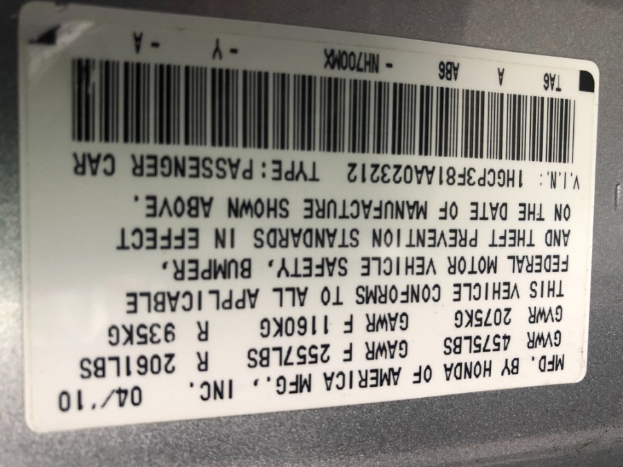 Used Honda Accord Sdn 4dr V6 Auto EX-L w/Navi 2010 | Bristol Auto Center LLC. Bristol, Connecticut Used Honda Accord Sdn 4dr V6 Auto EX-L w/Navi 2010 | Bristol Auto Center LLC. Bristol, Connecticut