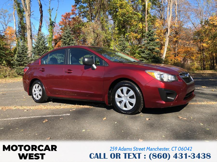 2012 Subaru Impreza Sedan 4dr Auto 2.0i, available for sale in Manchester, Connecticut | Motorcar West. Manchester, Connecticut 2012 Subaru Impreza Sedan 4dr Auto 2.0i, available for sale in Manchester, Connecticut | Motorcar West. Manchester, Connecticut