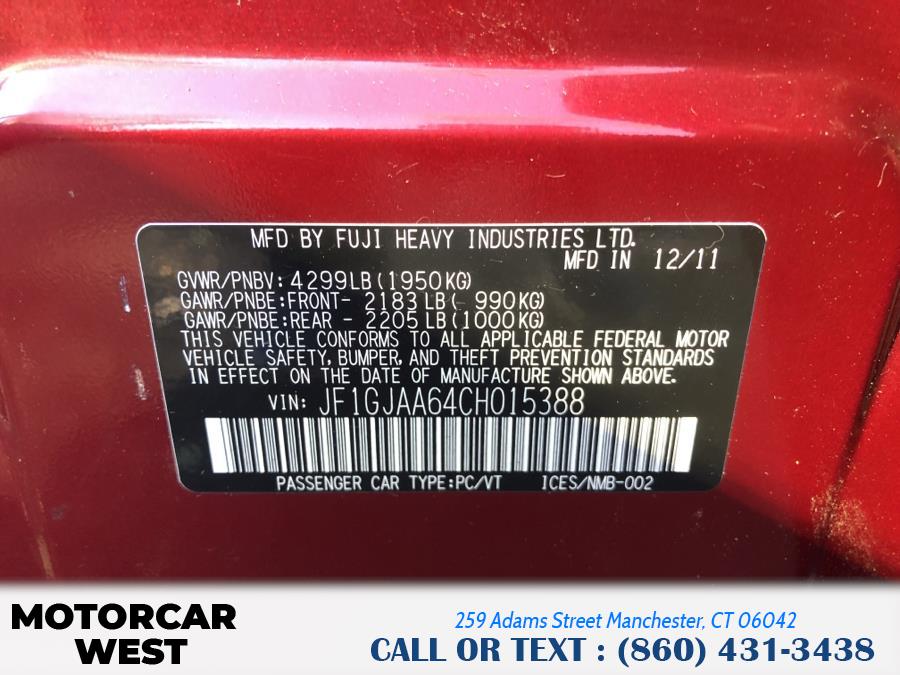 2012 Subaru Impreza Sedan 4dr Auto 2.0i, available for sale in Manchester, Connecticut | Motorcar West. Manchester, Connecticut 2012 Subaru Impreza Sedan 4dr Auto 2.0i, available for sale in Manchester, Connecticut | Motorcar West. Manchester, Connecticut
