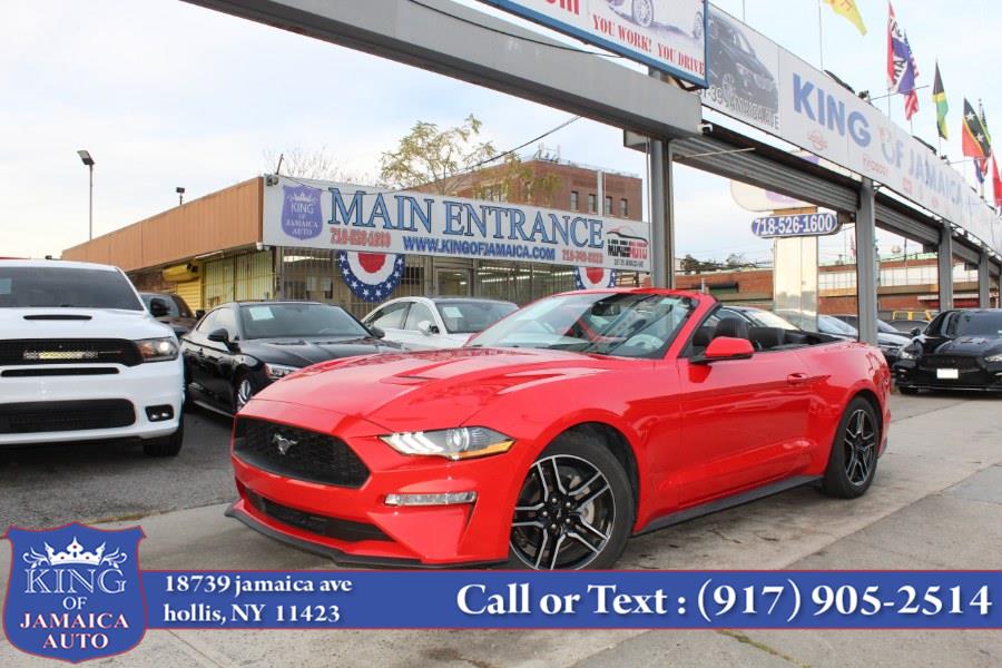 2020 Ford Mustang EcoBoost Premium Convertible, available for sale in Hollis, New York | King of Jamaica Auto Inc. Hollis, New York 2020 Ford Mustang EcoBoost Premium Convertible, available for sale in Hollis, New York | King of Jamaica Auto Inc. Hollis, New York