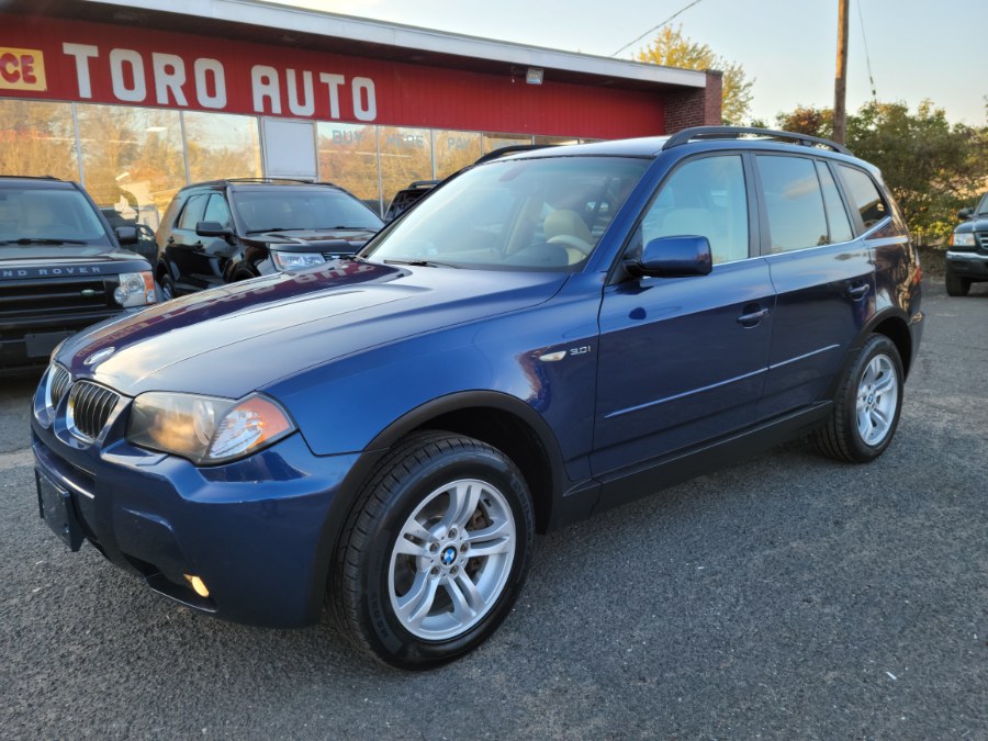 2006 BMW X3 X3 4dr AWD 3.0i Panoramis roof, available for sale in East Windsor, Connecticut | Toro Auto. East Windsor, Connecticut