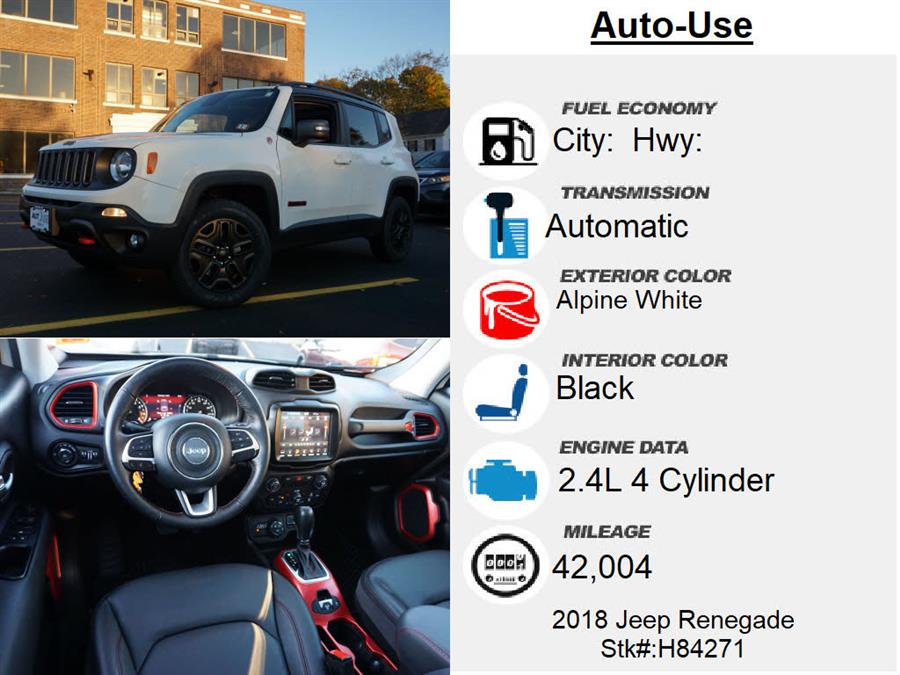 Used Jeep Renegade Trailhawk 2018 | Autouse. Andover, Massachusetts Used Jeep Renegade Trailhawk 2018 | Autouse. Andover, Massachusetts