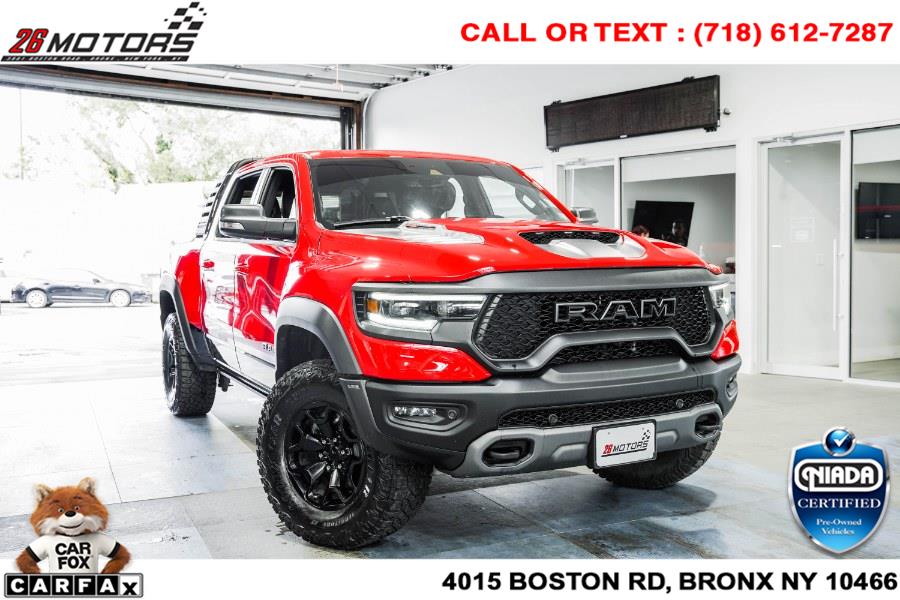 Used Ram 1500 TRX 4x4 Crew Cab 5''7" Box 2021 | 26 Motors Corp. Bronx, New York Used Ram 1500 TRX 4x4 Crew Cab 5''7" Box 2021 | 26 Motors Corp. Bronx, New York