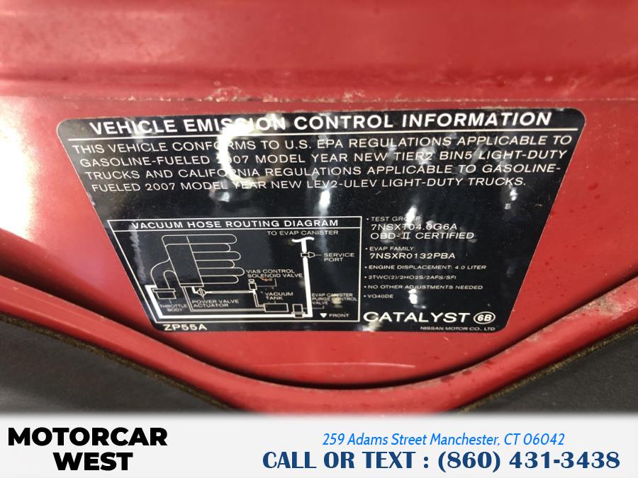 2007 Nissan Frontier 4WD Crew Cab SWB Auto Nismo, available for sale in Manchester, Connecticut | Motorcar West. Manchester, Connecticut 2007 Nissan Frontier 4WD Crew Cab SWB Auto Nismo, available for sale in Manchester, Connecticut | Motorcar West. Manchester, Connecticut