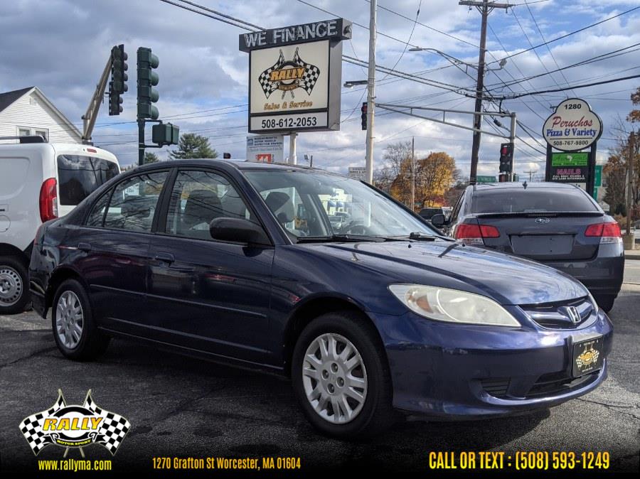 2004 Honda Civic 4dr Sdn LX Auto, available for sale in Worcester, Massachusetts | Rally Motor Sports. Worcester, Massachusetts 2004 Honda Civic 4dr Sdn LX Auto, available for sale in Worcester, Massachusetts | Rally Motor Sports. Worcester, Massachusetts