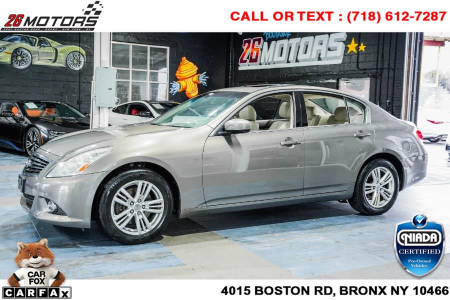 Used INFINITI G37 Sedan 4dr x AWD 2012 | 26 Motors Corp. Bronx, New York Used INFINITI G37 Sedan 4dr x AWD 2012 | 26 Motors Corp. Bronx, New York