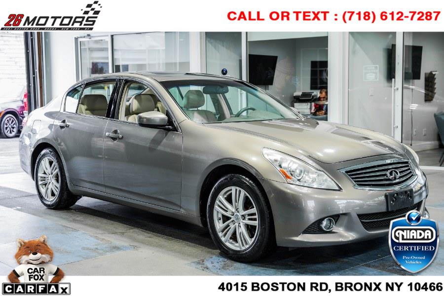 Used INFINITI G37 Sedan 4dr x AWD 2012 | 26 Motors Corp. Bronx, New York Used INFINITI G37 Sedan 4dr x AWD 2012 | 26 Motors Corp. Bronx, New York