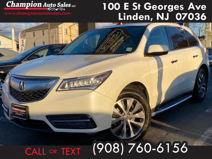 2016 Acura MDX SH-AWD 4dr w/Tech, available for sale in Linden, New Jersey | Champion Used Auto Sales. Linden, New Jersey