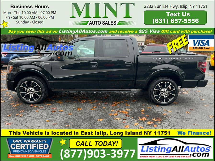 Used Ford F-150 4WD SuperCrew 145" Harley-Davidson 2012 | www.ListingAllAutos.com. Patchogue, New York