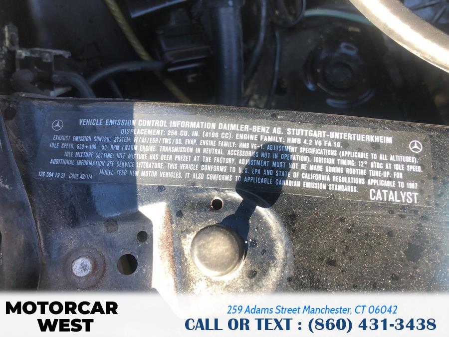 1987 Mercedes-Benz 420 Series 4dr Sedan Auto, available for sale in Manchester, Connecticut | Motorcar West. Manchester, Connecticut 1987 Mercedes-Benz 420 Series 4dr Sedan Auto, available for sale in Manchester, Connecticut | Motorcar West. Manchester, Connecticut