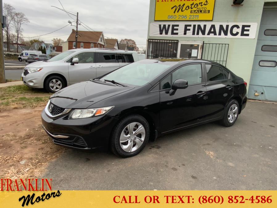 2013 Honda Civic Sdn 4dr Auto LX, available for sale in Hartford, Connecticut | Franklin Motors Auto Sales LLC. Hartford, Connecticut 2013 Honda Civic Sdn 4dr Auto LX, available for sale in Hartford, Connecticut | Franklin Motors Auto Sales LLC. Hartford, Connecticut