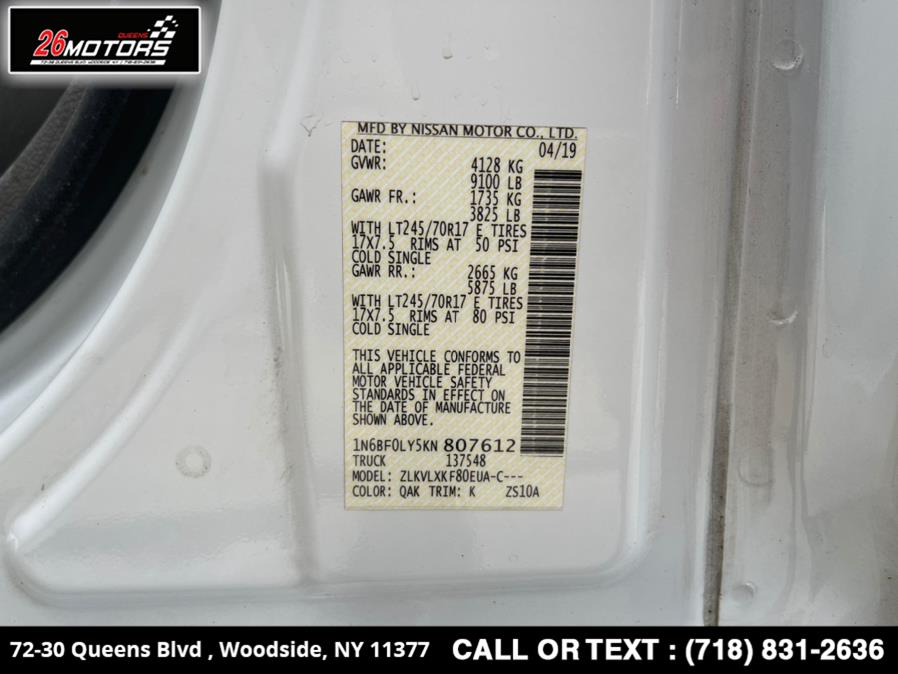 Used Nissan NV Cargo NV2500 HD High Roof V6 SV 2019 | 26 Motors Queens. Woodside, New York Used Nissan NV Cargo NV2500 HD High Roof V6 SV 2019 | 26 Motors Queens. Woodside, New York