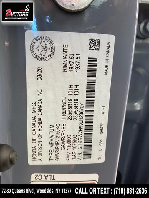 Used Honda CR-V Touring AWD 2020 | 26 Motors Queens. Woodside, New York Used Honda CR-V Touring AWD 2020 | 26 Motors Queens. Woodside, New York
