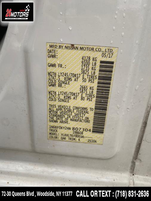 Used Nissan NV Cargo NV2500 HD Standard Roof V6 S 2017 | 26 Motors Queens. Woodside, New York Used Nissan NV Cargo NV2500 HD Standard Roof V6 S 2017 | 26 Motors Queens. Woodside, New York