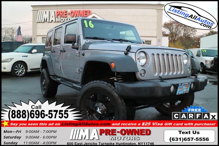 Used Jeep Wrangler Unlimited 4WD 4dr Sport 2016 | www.ListingAllAutos.com. Patchogue, New York