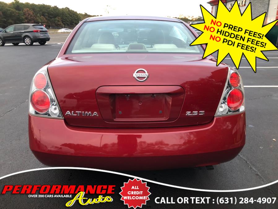 2005 Nissan Altima 4dr Sdn I4 Auto 2.5 S PZEV, available for sale in Bohemia, New York | Performance Auto Inc. Bohemia, New York 2005 Nissan Altima 4dr Sdn I4 Auto 2.5 S PZEV, available for sale in Bohemia, New York | Performance Auto Inc. Bohemia, New York