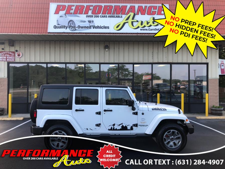 2015 Jeep Wrangler Unlimited 4WD 4dr Sahara, available for sale in Bohemia, New York | Performance Auto Inc. Bohemia, New York 2015 Jeep Wrangler Unlimited 4WD 4dr Sahara, available for sale in Bohemia, New York | Performance Auto Inc. Bohemia, New York