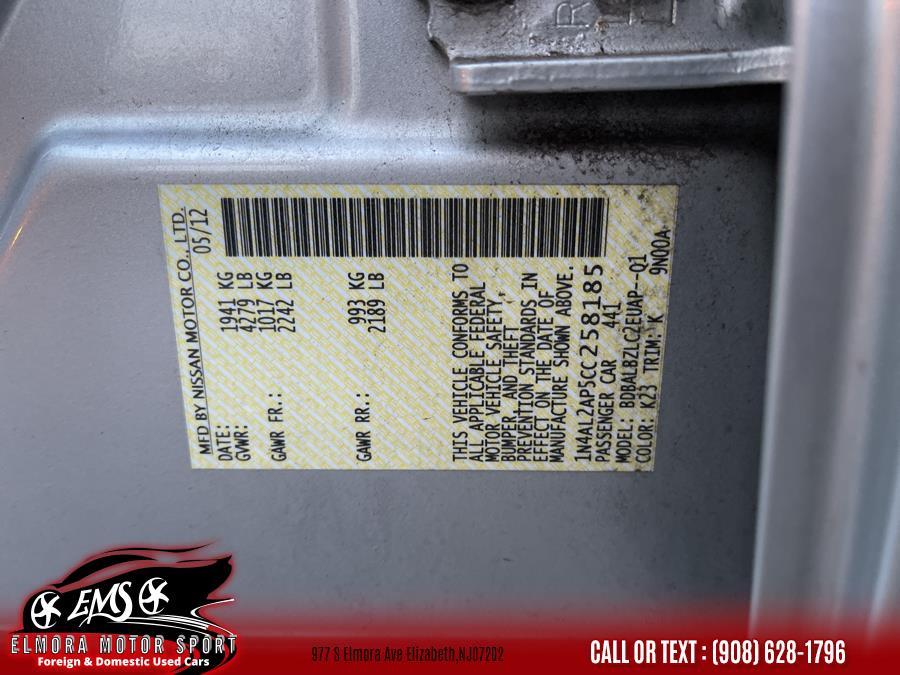 2012 Nissan Altima 4dr Sdn I4 CVT 2.5 S, available for sale in Elizabeth, New Jersey | Elmora Motor Sports. Elizabeth, New Jersey 2012 Nissan Altima 4dr Sdn I4 CVT 2.5 S, available for sale in Elizabeth, New Jersey | Elmora Motor Sports. Elizabeth, New Jersey