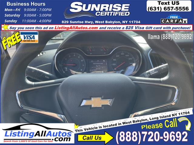 Used Chevrolet Cruze 4dr Sdn 1.4L LS w/1SB 2017 | www.ListingAllAutos.com. Patchogue, New York
