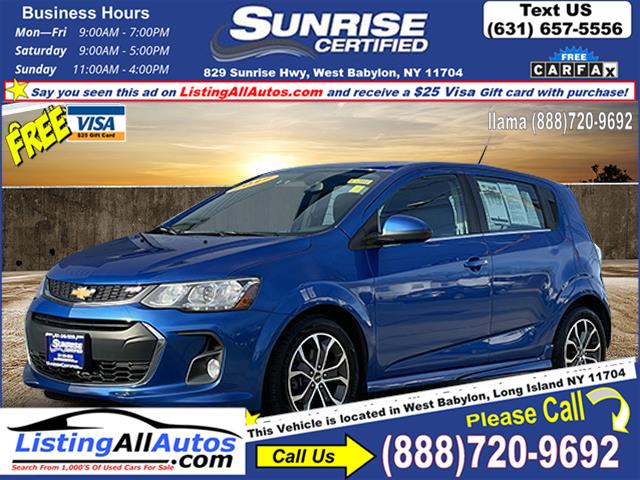 Used Chevrolet Sonic 5dr HB Auto LT w/1SD 2017 | www.ListingAllAutos.com. Patchogue, New York