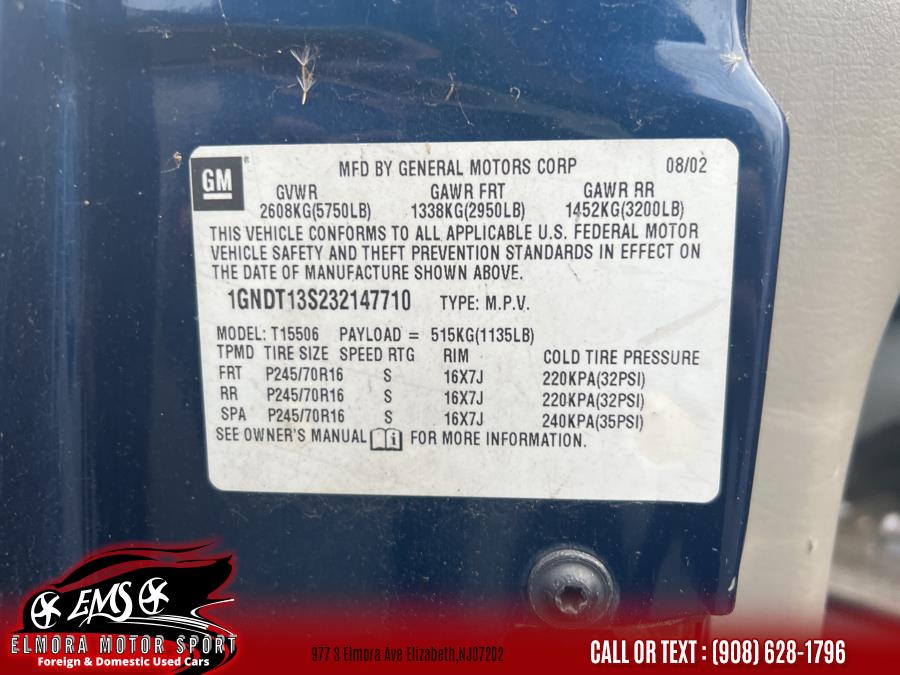 2003 Chevrolet TrailBlazer 4dr 4WD LS, available for sale in Elizabeth, New Jersey | Elmora Motor Sports. Elizabeth, New Jersey 2003 Chevrolet TrailBlazer 4dr 4WD LS, available for sale in Elizabeth, New Jersey | Elmora Motor Sports. Elizabeth, New Jersey