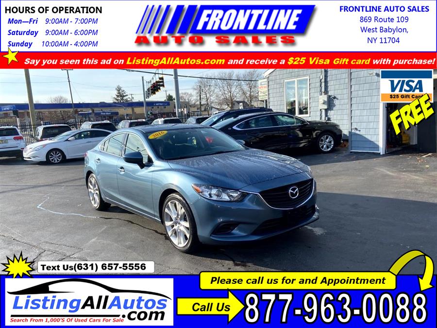 Used 2016 Mazda Mazda6 in Patchogue, New York | www.ListingAllAutos.com. Patchogue, New York