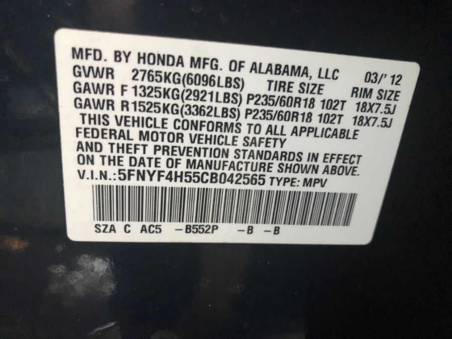 Used Honda Pilot 4WD 4dr EX-L 2012 | Bristol Auto Center LLC. Bristol, Connecticut Used Honda Pilot 4WD 4dr EX-L 2012 | Bristol Auto Center LLC. Bristol, Connecticut