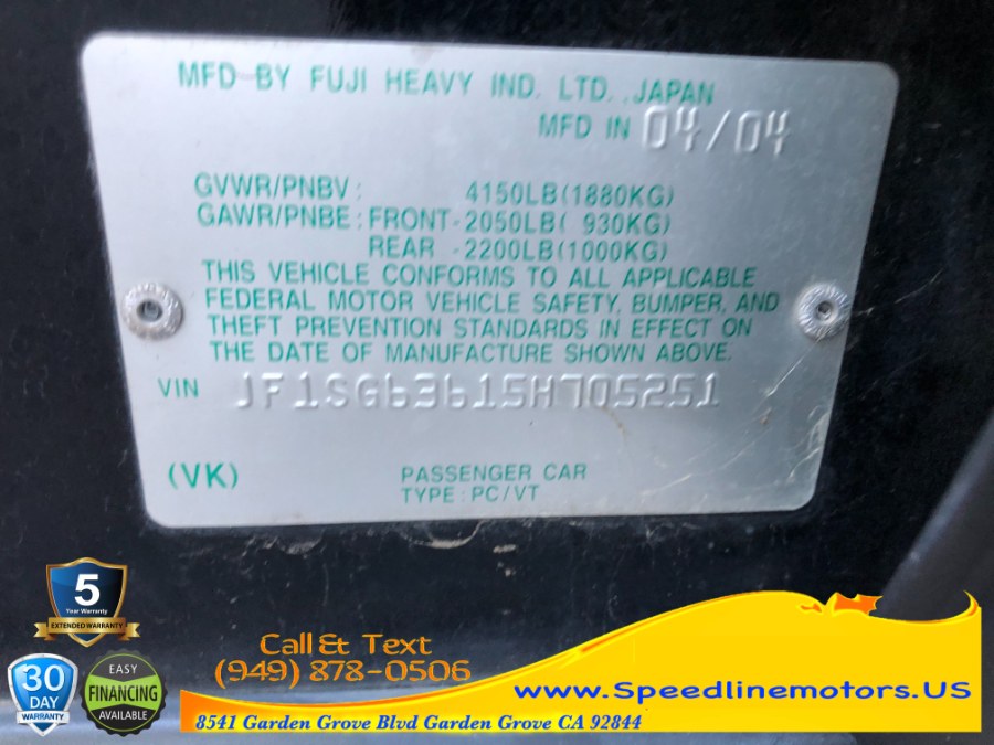 Used Subaru Forester 4dr 2.5 X Auto 2005 | Speedline Motors. Garden Grove, California Used Subaru Forester 4dr 2.5 X Auto 2005 | Speedline Motors. Garden Grove, California