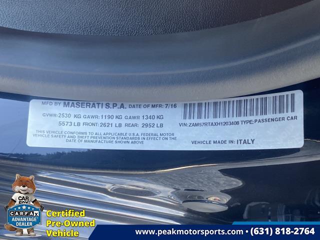 Used Maserati Ghibli S Q4 3.0L 2017 | Peak Automotive Inc.. Bayshore, New York Used Maserati Ghibli S Q4 3.0L 2017 | Peak Automotive Inc.. Bayshore, New York