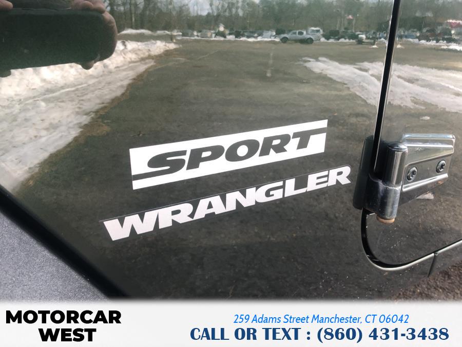 2010 Jeep Wrangler 4WD 2dr Sport, available for sale in Manchester, Connecticut | Motorcar West. Manchester, Connecticut 2010 Jeep Wrangler 4WD 2dr Sport, available for sale in Manchester, Connecticut | Motorcar West. Manchester, Connecticut