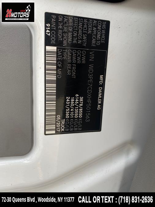 Used Mercedes-Benz Sprinter Cargo Van 2500 Standard Roof V6 144" RWD 2017 | 26 Motors Queens. Woodside, New York Used Mercedes-Benz Sprinter Cargo Van 2500 Standard Roof V6 144" RWD 2017 | 26 Motors Queens. Woodside, New York