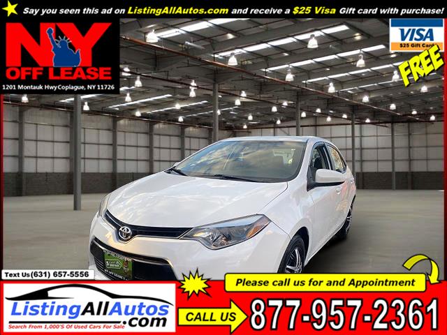 Used Toyota Corolla 4dr Sdn Auto L (Natl) 2016 | www.ListingAllAutos.com. Patchogue, New York