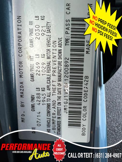 2015 Mazda Mazda6 4dr Sdn Man i Touring, available for sale in Bohemia, New York | Performance Auto Inc. Bohemia, New York 2015 Mazda Mazda6 4dr Sdn Man i Touring, available for sale in Bohemia, New York | Performance Auto Inc. Bohemia, New York