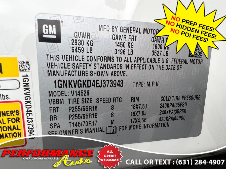 2014 Chevrolet Traverse AWD 4dr LT w/1LT, available for sale in Bohemia, New York | Performance Auto Inc. Bohemia, New York 2014 Chevrolet Traverse AWD 4dr LT w/1LT, available for sale in Bohemia, New York | Performance Auto Inc. Bohemia, New York