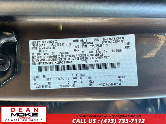 Used Ford F-150 4WD SuperCrew 145" XLT 2016 | Dean Moke America of West Springfield. W Springfield, Massachusetts Used Ford F-150 4WD SuperCrew 145" XLT 2016 | Dean Moke America of West Springfield. W Springfield, Massachusetts