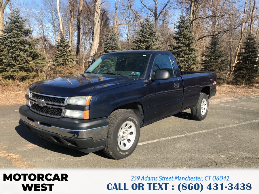 2006 Chevrolet Silverado 1500 Reg Cab 119.0" WB 4WD Work Truck, available for sale in Manchester, Connecticut | Motorcar West. Manchester, Connecticut 2006 Chevrolet Silverado 1500 Reg Cab 119.0" WB 4WD Work Truck, available for sale in Manchester, Connecticut | Motorcar West. Manchester, Connecticut