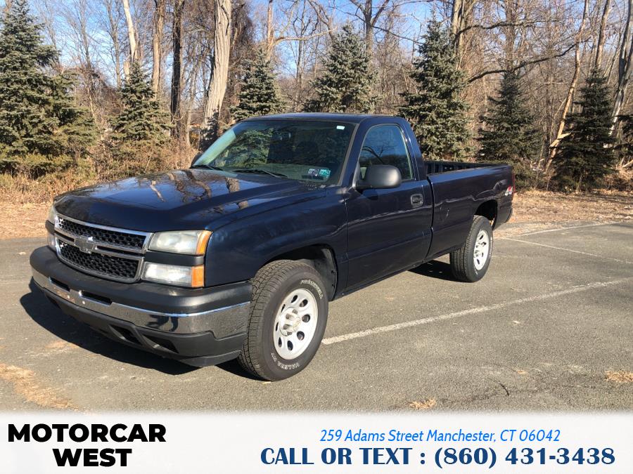 2006 Chevrolet Silverado 1500 Reg Cab 119.0" WB 4WD Work Truck, available for sale in Manchester, Connecticut | Motorcar West. Manchester, Connecticut 2006 Chevrolet Silverado 1500 Reg Cab 119.0" WB 4WD Work Truck, available for sale in Manchester, Connecticut | Motorcar West. Manchester, Connecticut