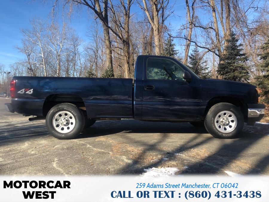 2006 Chevrolet Silverado 1500 Reg Cab 119.0" WB 4WD Work Truck, available for sale in Manchester, Connecticut | Motorcar West. Manchester, Connecticut 2006 Chevrolet Silverado 1500 Reg Cab 119.0" WB 4WD Work Truck, available for sale in Manchester, Connecticut | Motorcar West. Manchester, Connecticut