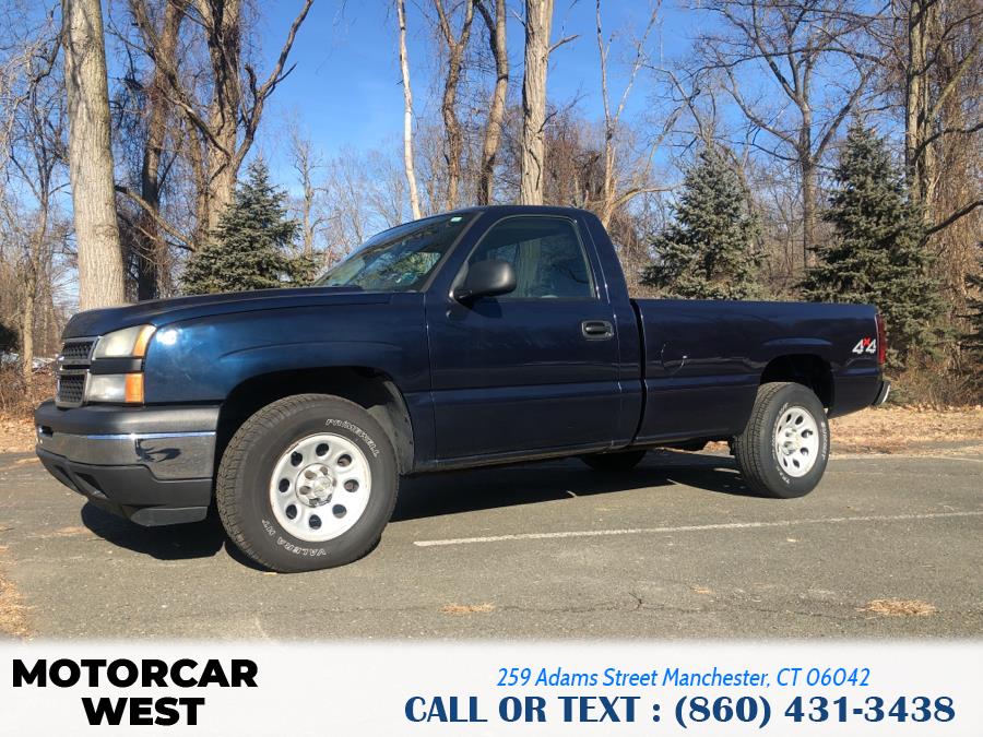 2006 Chevrolet Silverado 1500 Reg Cab 119.0" WB 4WD Work Truck, available for sale in Manchester, Connecticut | Motorcar West. Manchester, Connecticut 2006 Chevrolet Silverado 1500 Reg Cab 119.0" WB 4WD Work Truck, available for sale in Manchester, Connecticut | Motorcar West. Manchester, Connecticut